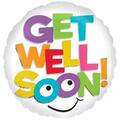 Loftus International 18 in. Get Well Colorful Letters Vlp Balloon A2-4113